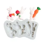 3 cavity Rabbit Easter Silicone Mold