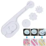 Eco-Friendly 1 Set Cake Mold Wheel Embosser Cutter Baking Accessories Plastic Fondant Mold Kitchen Gadgets