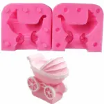 Baby pram/pushchair Silicone Mould for Sugar Craft,Fondant,Cake Decorating