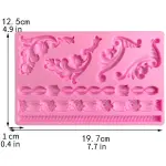 Baroque Reel Embossed Border Silicone Mould for Fondant, Chocolate & DIY Crafts