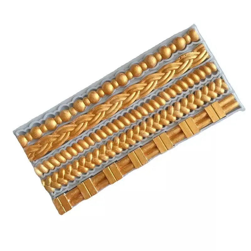 Silicone Mould - 5PC Assorted Rope Braid Border