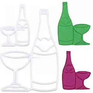 Bottle and Glass Fondant Cutter for Cake Decoration & Baking