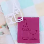 Bottle and Glass Fondant Cutter for Cake Decoration & Baking