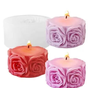 1pc Silicone Flower Design Candle Mould