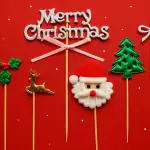 8 pcs Christmas Theme cake cupcake topper set (Style 13)