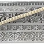 Vintage Lace Border Fondant Silicone boarder Mould,5 Cavity