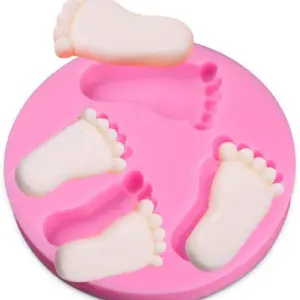Silicone Baby Feet Fondant,Chocolate,Soap Mould