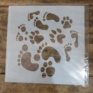 Baby Feet theme Decoration icing Stencils