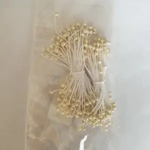 Non-Edible High End Artificial Pollen Stem ( Pearl White)