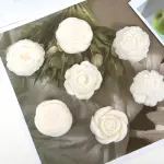 7 Cavity Flower Silicone Mold for Candle & Resin Art | Rose & Peony Mini Flower Mould for DIY Crafts