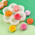 7 Cavity Flower Silicone Mold for Candle & Resin Art | Rose & Peony Mini Flower Mould for DIY Crafts
