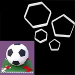 4 pcs Football Fondant Cutter set