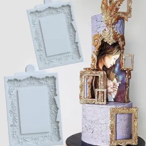Rectangle detailed Frame Silicone Mould