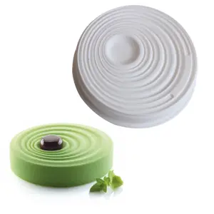 Circular Water Ripple White Mousse Silicone Mould for Mousse Cake entremet mould