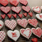 4 pcs Love theme icing stencil
