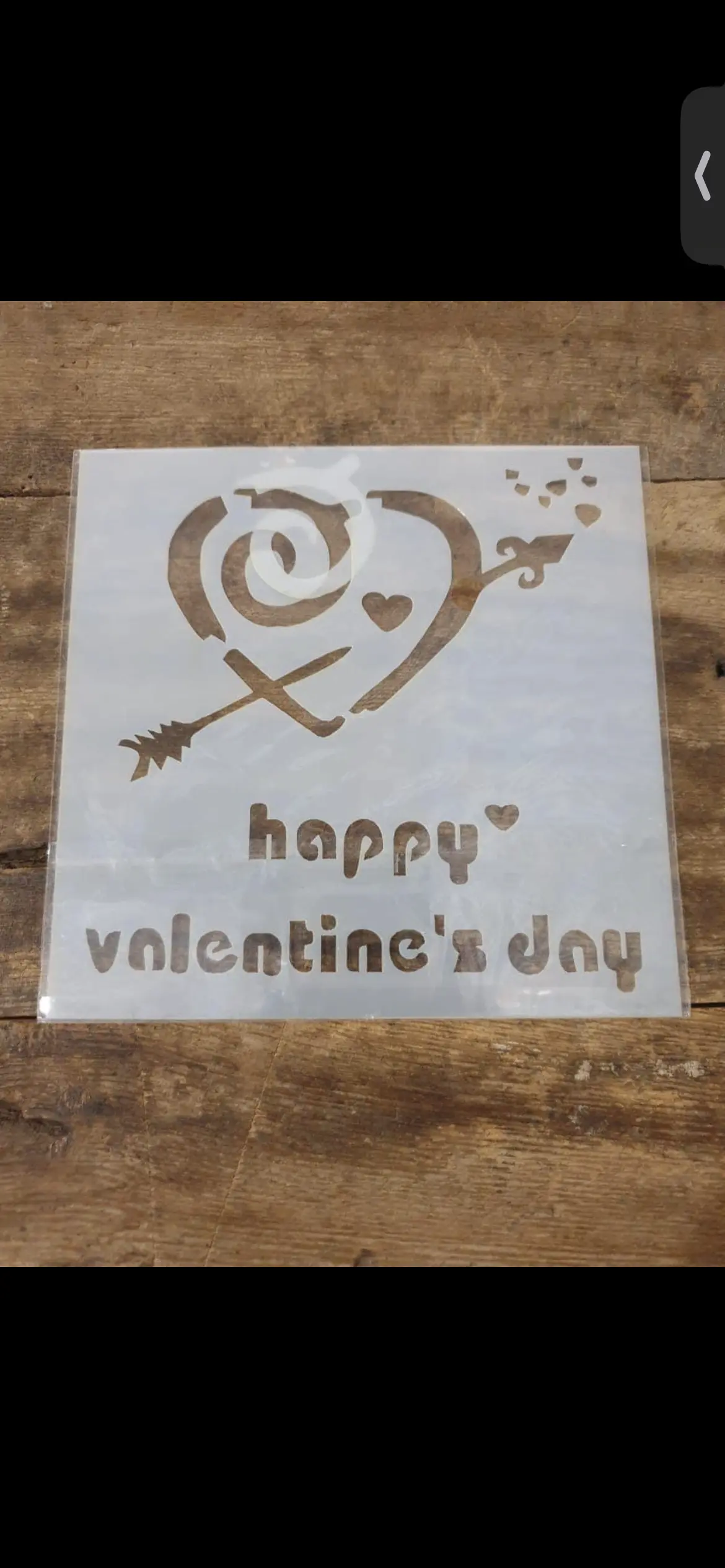 1 pcs Valentines theme with heart icing stencil