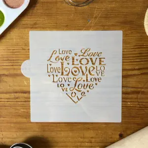 1 pcs love shaped in heart icing stencil