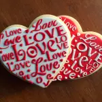 1 pcs love shaped in heart icing stencil