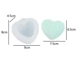 Grid Shaped texture Heart silicone Mould