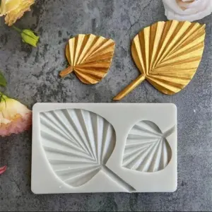 2 cavity palm leaf silicone mould