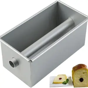 Loaf Pan with Center Tube for Baking Bread & Cake | Non-Stick Bread Loaf Pan for Homemade Sandwich & Sourdough