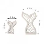 2 pcs Mermaid Tail Fondant Cutter