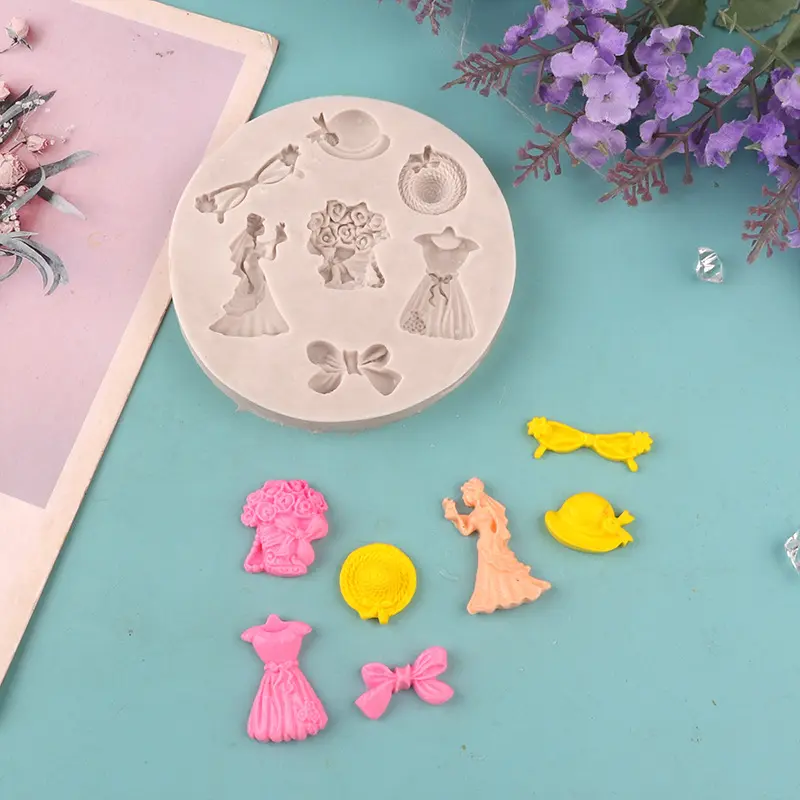 Girl theme silicone fondant mould