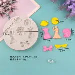 Girl theme silicone fondant mould