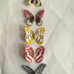 5 pcs Realistic Colorful Studded detailed Butterfly topper set