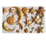 Moon and Star Eid silicone Mould