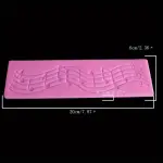 Pink Musical Notes Silicone Mold for Fondant,Chocolate,Icing,and Baking Decorations - DIY Cake Design Tool