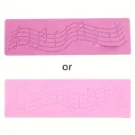Pink Musical Notes Silicone Mold for Fondant,Chocolate,Icing,and Baking Decorations - DIY Cake Design Tool