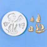Pirate Sailing Ship Silicone Mould for Fondant, Chocolate & DIY Crafts