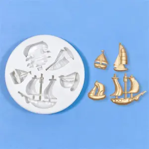 Pirate Sailing Ship Silicone Mould for Fondant, Chocolate & DIY Crafts