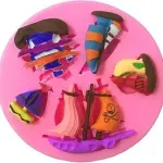 Pirate Sailing Ship Silicone Mould for Fondant, Chocolate & DIY Crafts
