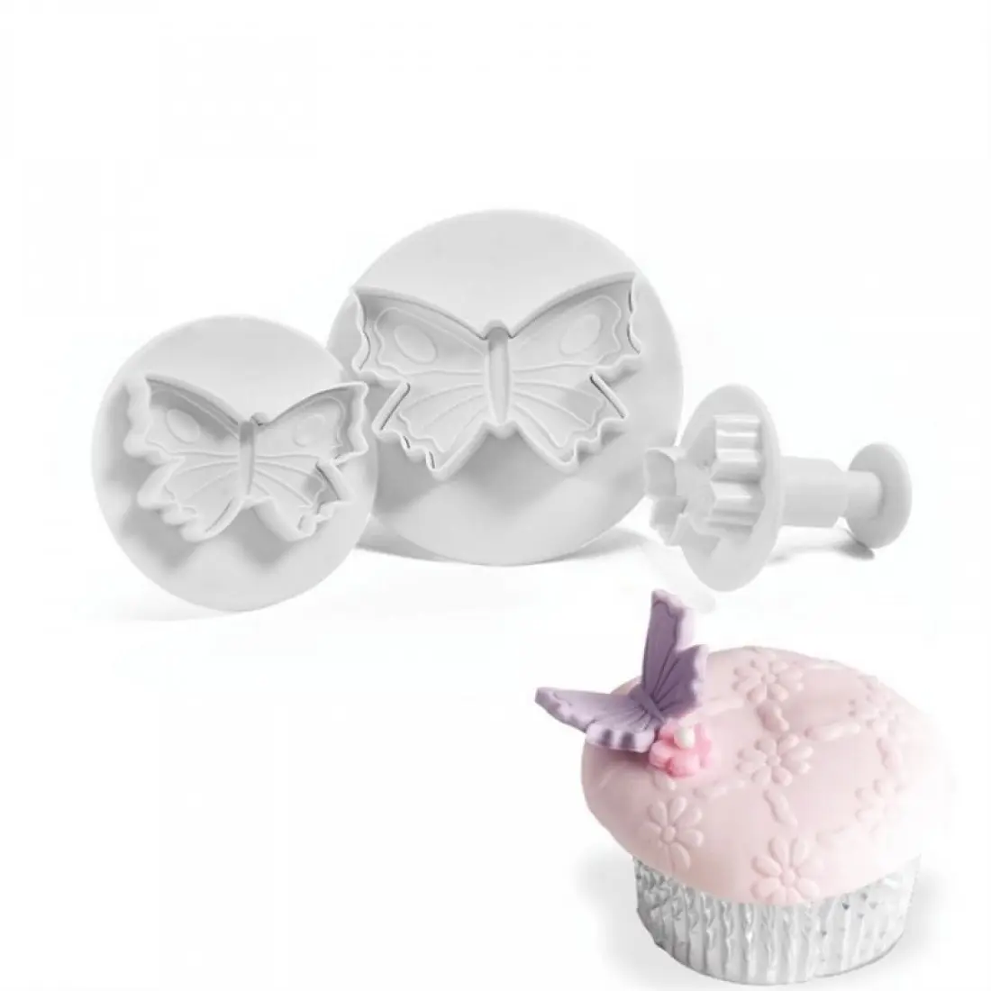 3 PCS Butterfly Shape Plunger Cutter SET