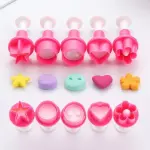 Plunger Cutter With 5 Different Shapes - Button,Round,Star,Heart,Flower