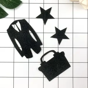 3 pcs set tie brief case specs cake topper