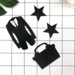 4 pcs set coat brief case stars cake topper