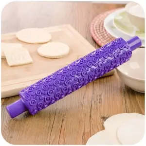 Rose flower shape Fondant Embossed Rolling Pin