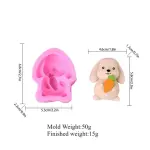 Rabbit with Carrot Silicone Mould for Fondant, Chocolate & DIY Crafts