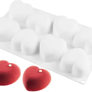 8 Cavity heart shaped mousse pastry entremet mould