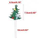 5 pcs Christmas tree cake topper set