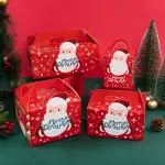 1Pcs 2Cavity Cupcake Box Santa Cupcake Box For Mousse,Pudding,Pastry