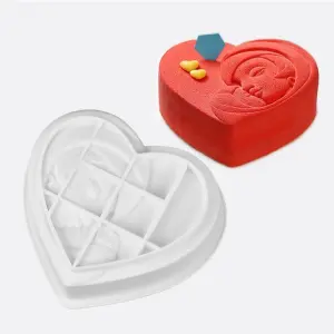 Mother and Child Heart Cake Smash Silicone Mould entremet mould