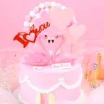 1 pcs red I love you cake topper
