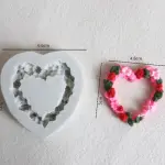 Heart floral silicone mould