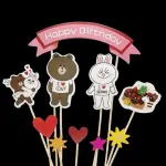 10 pcs Happy Birthday Cake Topper set