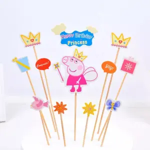 2 sets Peppa Pig Cake Topper set