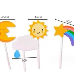 4 piece Rainbow Cake Topper